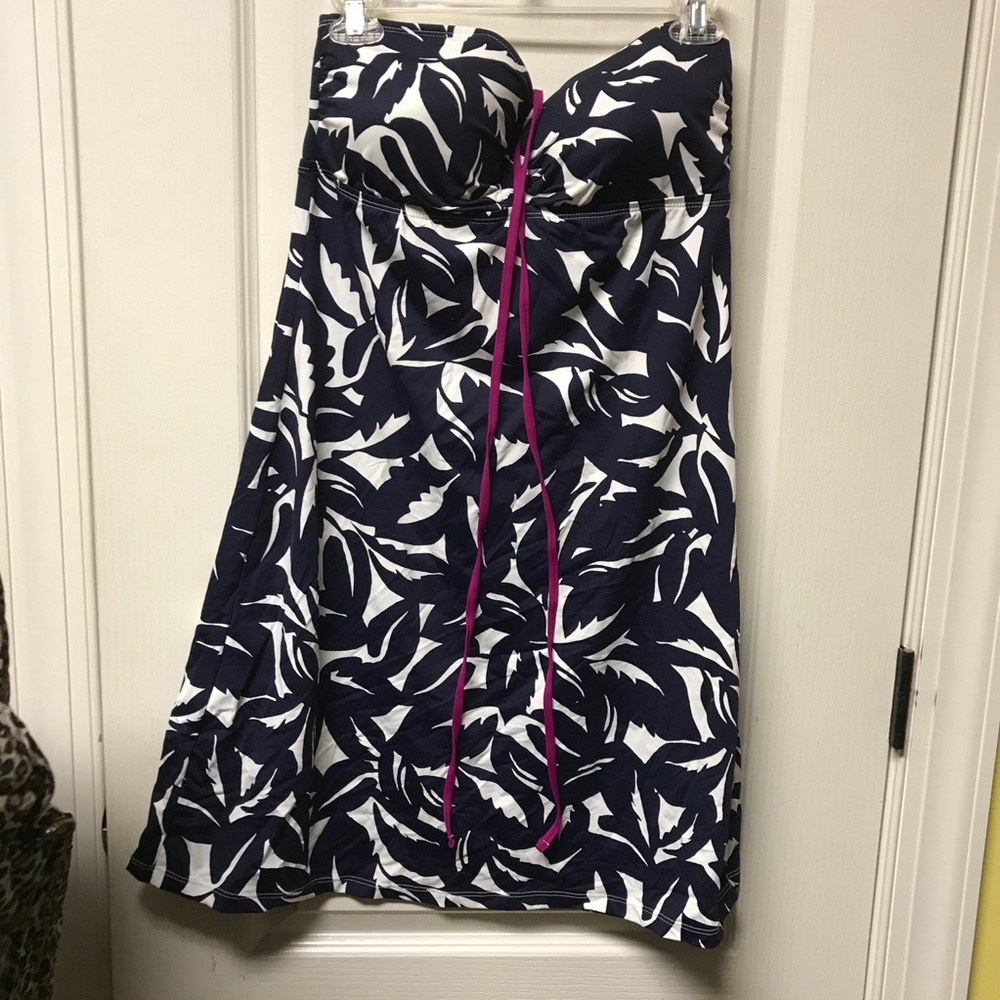 Tommy Bahama swim dress blue ,white, purple.